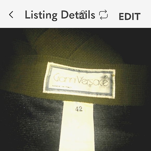 SALE! Gianni Versace 42 6 Olive Green Wool Rare Tailored Vintage Skirt Suit - Picture 8 of 10